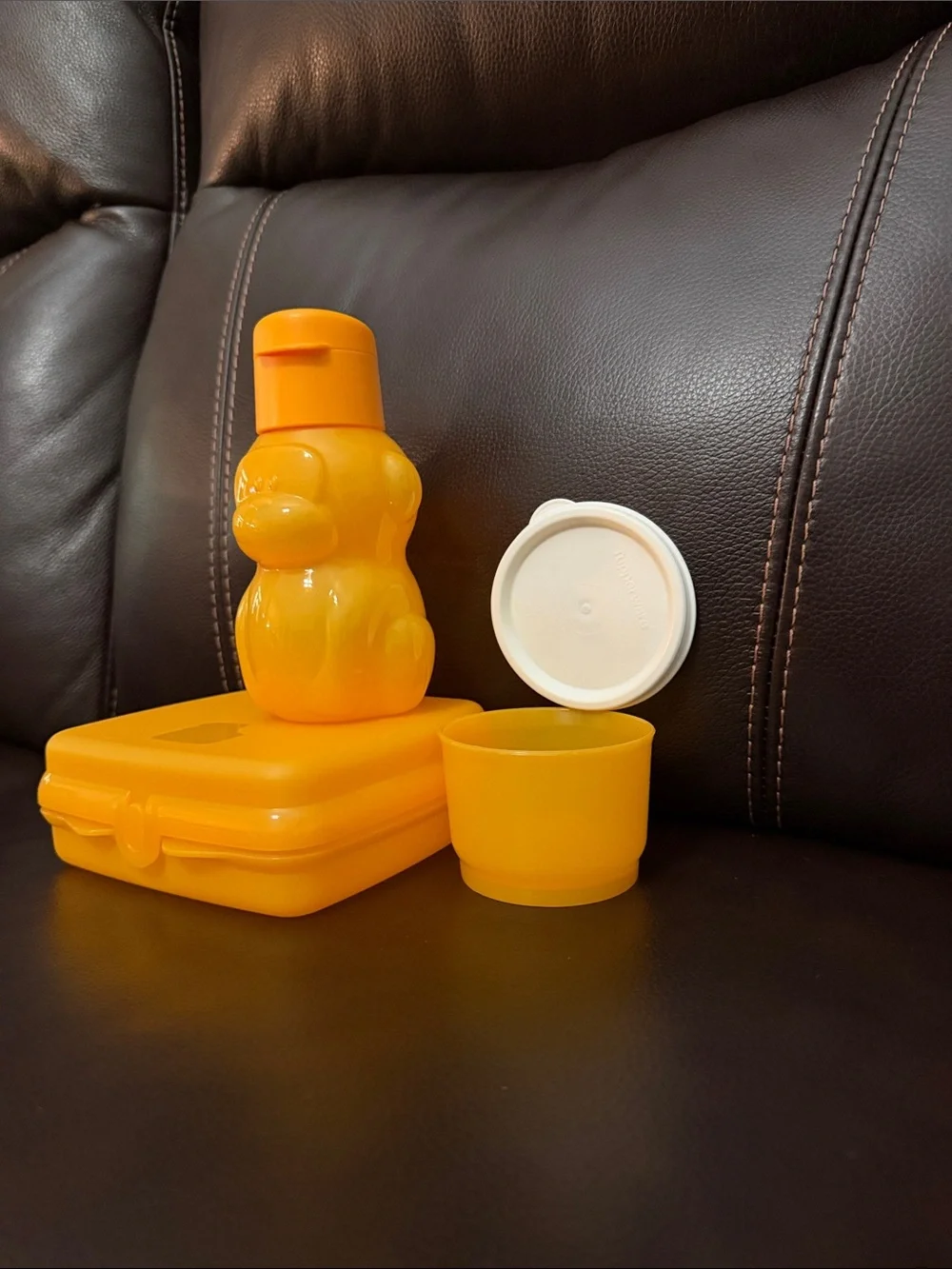 Tupperware - sandwich, keeper, container and cup - orange